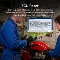 Escáner de Diagnóstico Universal para Motocicletas M208, Versión Completa, Inalámbrico, Pantalla Táctil de 5.0 Pulgadas, Análisis del Motor, Prueba de Batería