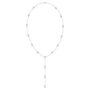 Collier élégant en or rose 9 carats avec diamant de laboratoire en forme de poire serti dans un cadre, pendentif en Y, 4,83 CTW - Product Image 4