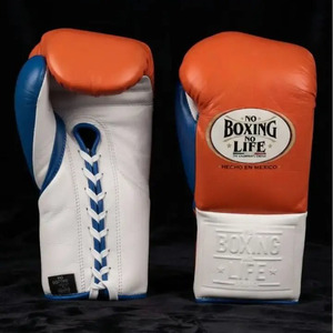 Guantes de Boxeo Personalizados SIN CAJA, SIN VIDA, Color Borgoña/Marrón/Blanco, Cuero Vacuno Genuino, Acolchado Suave de 4 Capas - Product Image 6