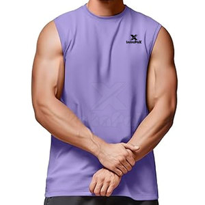 Camiseta sin Mangas de Alto Rendimiento para Hombre, 100% Algodón, Secado Rápido, Transpirable, Diseño sin Mangas, Perfecta para Entrenamiento, Playa y Vacaciones - Product Image 3