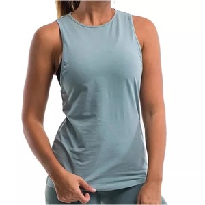 Blusas y Tops Cortos de Verano sin Mangas para Mujer, Top de Punto con Logotipo Personalizado, Ropa Informal Lisa Teñida para Mujer - Product Image 2