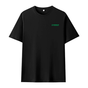 Camiseta de Manga Corta para Hombre, 100% Algodón, con Estampado de Letras Rasgadas, Cuello Redondo, Estilo Urbano, Casual, Transpirable, 200g, Nueva Llegada - Product Image 2