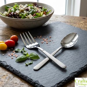 Cuillère à salade en acier inoxydable, fourchette à pâtes, fourchette à salade, cuillère de service, serveur à salade - Product Image 6