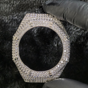 Starspire Jewels Custom Luxury Iced Bezel <b>Watch</b> <b>Case</b> 5600 Gold Plated 925 Silver Bust Square 40mm Hip Hop - Product Image 1