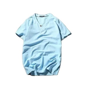 Camiseta Urbana Personalizada de Alta Calidad con Estampado, Camisetas de Felpa Francesa, Camiseta de Manga Corta, Camisetas Gráficas Cortadas para Hombre con Botones Delanteros - Product Image 1