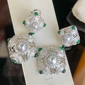 Pendientes de Perlas de Agua Dulce Rectangulares Vintage de 11-12 mm, Elegantes, de Plata S925 para Mujer - Product Image 4