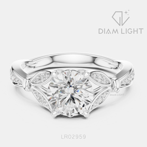 1.33CT Round Cut Lab Grown Diamond 14KT White Gold Engagement <b>Ring</b> IGI Certified Bridal <b>Ring</b> Fine Jewelry Women Gifting - Product Image 1