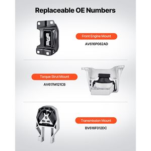 Kit de remplacement de supports moteur et transmission compatibles pour Ford Escape 2.0L L4 (2013-2019), lot de 3, référence OE #   A5612 - Product Image 3