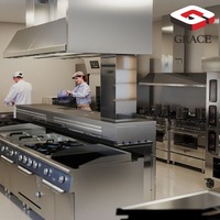 Ensemble d'équipements de cuisine modernes GRACE pour la restauration rapide, les hôtels, la restauration collective et les projets de cuisines centralisées