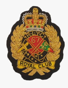 Patch de poche brodé sur mesure en fil de bullion pour blazer, motif club royal - Product Image 1