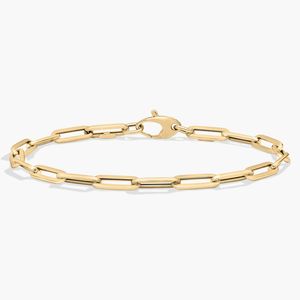 7.5" Paperclip Bracelet in 14k Italian <b>Rose</b> <b>Gold</b> - Product Image 3