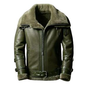 Vestes en cuir pour hommes de conception haut de gamme, style vintage d'hiver, séchage rapide, respirantes, devant droit, options personnalisables, service OEM - Product Image 4