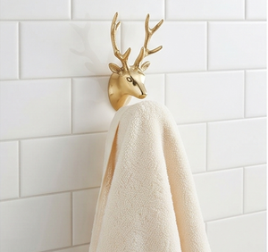 Finest Quality Gold Deer Head Wall <b>Hook</b> Metal Animal Design Durable Rustic Style Single <b>Hook</b> Display Hanger For Clothing Storage - Product Image 4