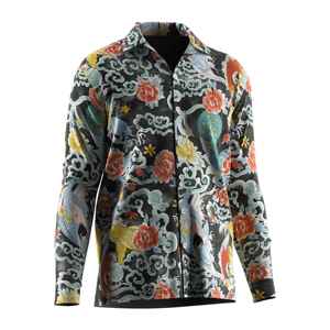 Camisa de Franela con Estampado por Sublimación, Corte Regular, Estilo Elegante, Material Transpirable de Tacto Suave, para Uso Diario - Product Image 2