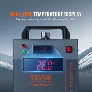 Refroidisseur d'eau industriel refroidi par air 80W CW-3000, capacité du réservoir d'eau 12L, système de refroidissement 12L/min, équipement de refroidissement industriel - Product Image 5