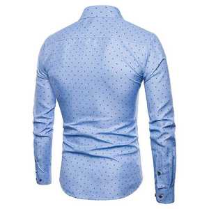 Chemises pour hommes, chemises habillées pour hommes, manches longues, luxe, décontractées, coupe ajustée, coton, col rabattu, pour le travail, formelles, service OEM - Product Image 4