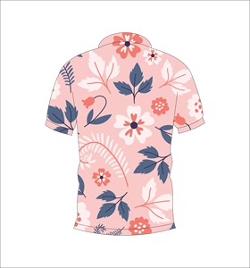 Camisa Polo para Hombre con Estampado Floral Rosa, Manga Corta, Casual, de Verano, Ligera, con Cuello, para Golf - Product Image 5