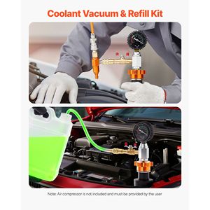 Kit di Riempimento Radiatore a Pompa Manuale per Sistema di Raffreddamento Auto con Manometro Portatile - Product Image 2