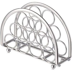 Porte-serviettes triangulaire moderne en métal doré, distributeur de mouchoirs en acier inoxydable de luxe, support vertical de serviettes pour table - Product Image 2