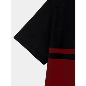 Nueva Camiseta Formal de Cuello Redondo 3D para Hombre, Hecha de Tela de Punto de Poliéster Informal, Elástica, Ligera, de Corte Holgado, con Patrón Sólido y Antiarrugas - Product Image 6