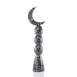 Figura de luna creciente en miniatura, estatuilla decorativa de nácar, escultura a precio económico. - Product Image 5