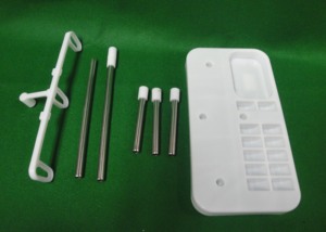AA0208 3 Spool thread Stand w/plastic | Stick Stand with Oval Base and Metal Hanger for Hand Knitting <b>Tools</b> - Product Image 5