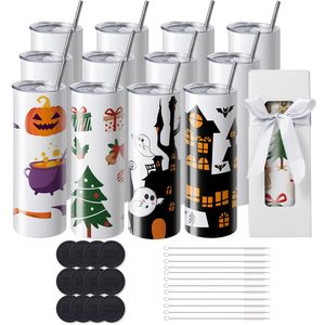 Set da 12 Bicchieri Termici Sottili da 20oz in Acciaio Inossidabile per Sublimazione (Materiale PC Vuoto) - Product Image 1
