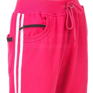 Pantalon Harem Rose Femme en Tricot Spandex Longueur Cheville avec Cordon de Serrage Taille Décontractée Coupe Ample Couleur Unie Bande Latérale Style Printemps - Product Image 6