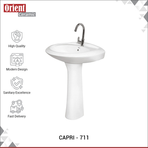 Lavabo de Pedestal de Cerámica para Baño de Excelente Calidad, Suministro al por Mayor, Apto para OEM, en Venta - Product Image 2