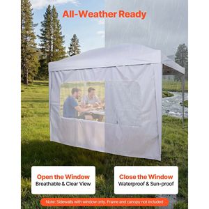 Tenda Pop-up Impermeabile 3x3 Metri con Strato di Protezione Solare e Pareti Laterali Accessorie - Product Image 5