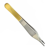Pince à tissus médicale chirurgicale Adson TC, droite, 4,75 pouces, 1x2 dents, instrument en acier allemand