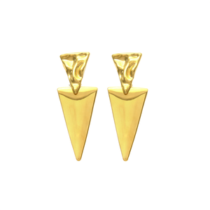 Boucles d'oreilles pendantes tendance en acier inoxydable 316L avec placage or PVD, durables et résistantes - Product Image 3