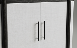 Aparador Moderno de 2 Puertas de Roble Macizo, Diseño Ecológico Multifuncional, Resistente al Agua, Almacenamiento para Sala de Estar, Puertas de MDF - Product Image 6