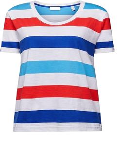 Camiseta estampada de algodón antipilling 100% para mujer, camiseta de manga corta ecológica para mujer, decoración informal con botones y logotipo - Product Image 5