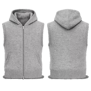 Pull d'hiver sans manches à fermeture éclair pour femme, style décontracté, avec sequins de football et patchs de rugby, sans poche, à capuche - Product Image 1