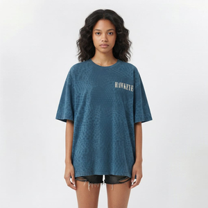 เสื้อยืดโอเวอร์ไซส์สไตล์วินเทจผ้าฝ้ายเนื้อบางคุณภาพสูงแบบย้อมสีเอซิด สำหรับผู้หญิง รับสกรีนโลโก้ ขายส่ง - Product Image 1