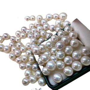 Kit de Perlas de Agua Dulce para Manualidades, Perlas Blancas Redondas sin Pulir para Colgante o Anillo, Partículas Impecables, Perlas Sueltas - Product Image 5
