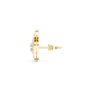Pendientes de Oro Amarillo de 14k de la Mejor Calidad con Diamantes Redondos Cultivados en Laboratorio, Certificados por GRA, Precio al por Mayor - Product Image 2