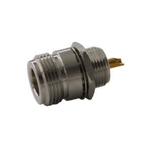 Conector Coaxial RF Hembra Tipo N de Montaje en Panel, 50 Ohmios, Totalmente de Cobre, con Tuerca y Arandela - Product Image 2
