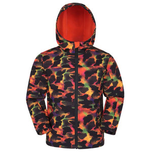 Windproof Waterproof Hooded Softshell Jacket Unisex Autumn Formal Style Polyester/Cotton <b>Blend</b> Front Logo Customizable - Product Image 1
