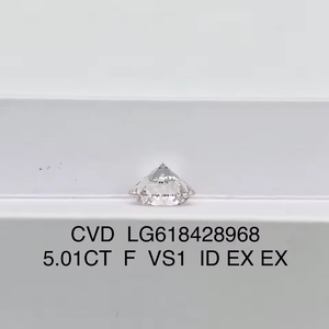 ใบรับรอง IGI เพชร VVS 5.01 กะรัต สี F VS1 เพชรทรงกลมเจียระไนแบบบริลเลียนท์ เพชรปลูกในห้องปฏิบัติการ สำหรับทำเครื่องประดับ ขายส่ง - Product Image 2