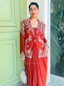 Nuevo Koti Moderno Reversible Informal para Mujer, Súper de Moda, con Dhoti Lehenga - Product Image 2