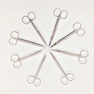 Ciseaux chirurgicaux de qualité supérieure en acier inoxydable, réutilisables, tranchants/à pointe arrondie, droits et courbés, pour la chirurgie médicale - Product Image 4