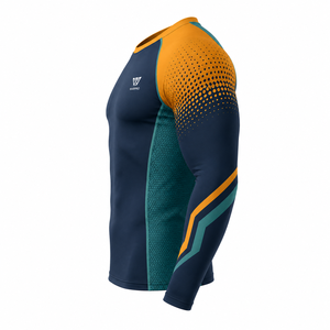 OEM Rashguard de compression à manches longues pour hommes, vêtements de sport pour la gym, avec logo et impression personnalisés - Product Image 4