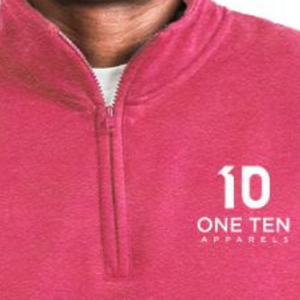 Sudadera con Cierre de Cremallera 1/4 para Adulto, Color Rojo Escarlata Jaspeado, Forro Polar Suave, Top Cálido Informal de Manga Larga, Sudadera con Capucha y Cierre de Cremallera, Personalizable - Product Image 6