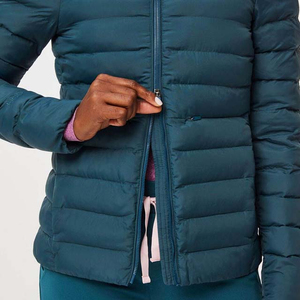 Veste matelassée à capuche pour femme, légère, d'hiver, avec poches latérales, couleur unie, coupe classique, en duvet - Product Image 6