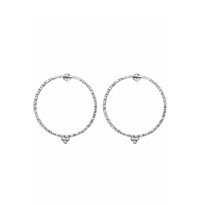 Paire de boucles d'oreilles pendantes en argent sterling 925 à finition texturée pour femmes, bijoux élégants et minimalistes pour tous les jours et les soirées - Product Image 3