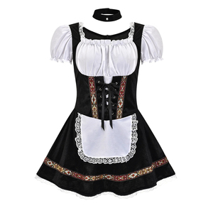 Disfraz de Dirndl para Mujer Adulta, Traje Tradicional Bávaro para Fiesta de Halloween, Vestido de Alta Calidad Personalizado de Poliéster para TV y Cine - Product Image 6