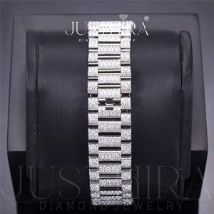Hot sale Custom Logo Moissanite <b>Diamond</b> <b>Watch</b> End Luxury Wristwatch with Full Stone Setting for Unisex Available At Best Price - Product Image 3