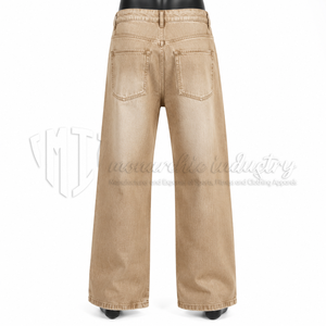 Jeans Anchos de Mezclilla Lavados Estilo Vintage para Hombre, Pantalones Holgados de Corte Casual, Ropa Urbana, Fabricante de Jeans Personalizados, OEM, Marca Privada - Product Image 2